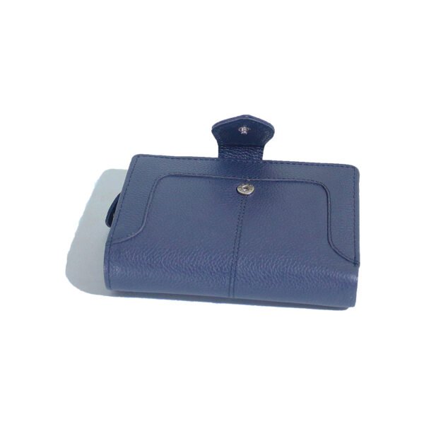 VASKA  genuine leather small blue wallet for women - Image 3