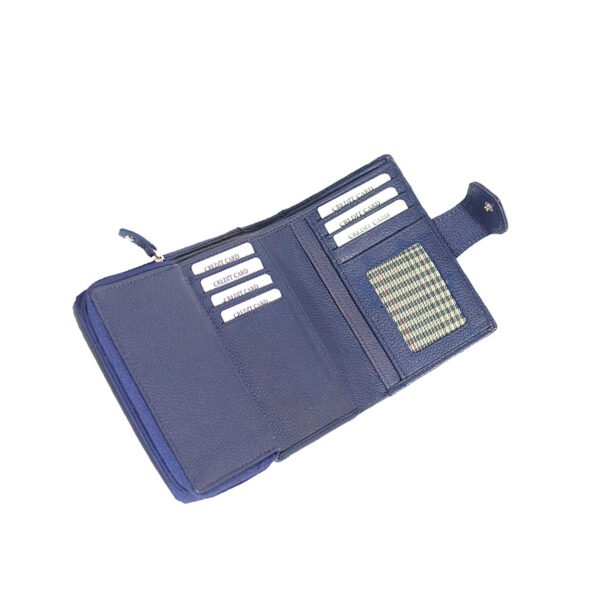 VASKA  genuine leather small blue wallet for women - Image 5