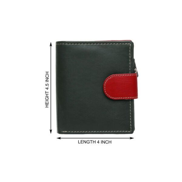 VASKA  genuine leather small green bi-fold wallet - Image 6