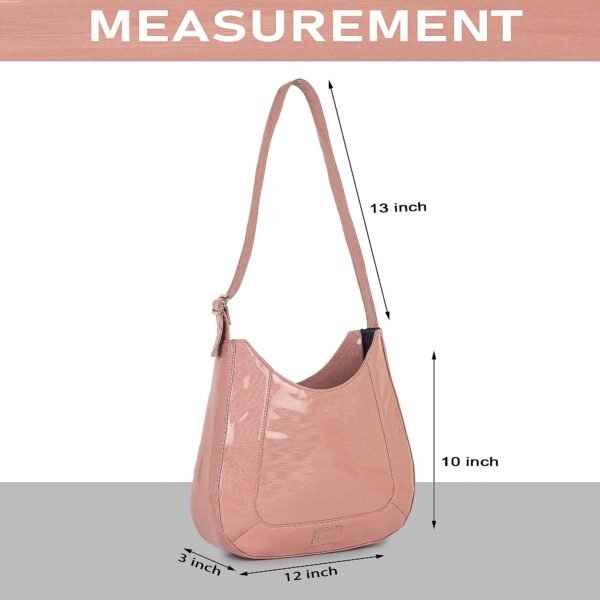 VASKA pink shimmer hobo bag - Image 7