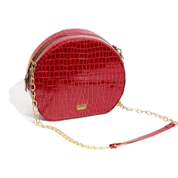 VASKA red round sling bag - Image 2