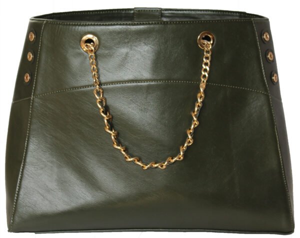 Vaska olive green tote bag - Image 3