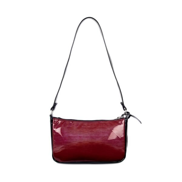 VASKA shimmer maroon baguette bag - Image 3