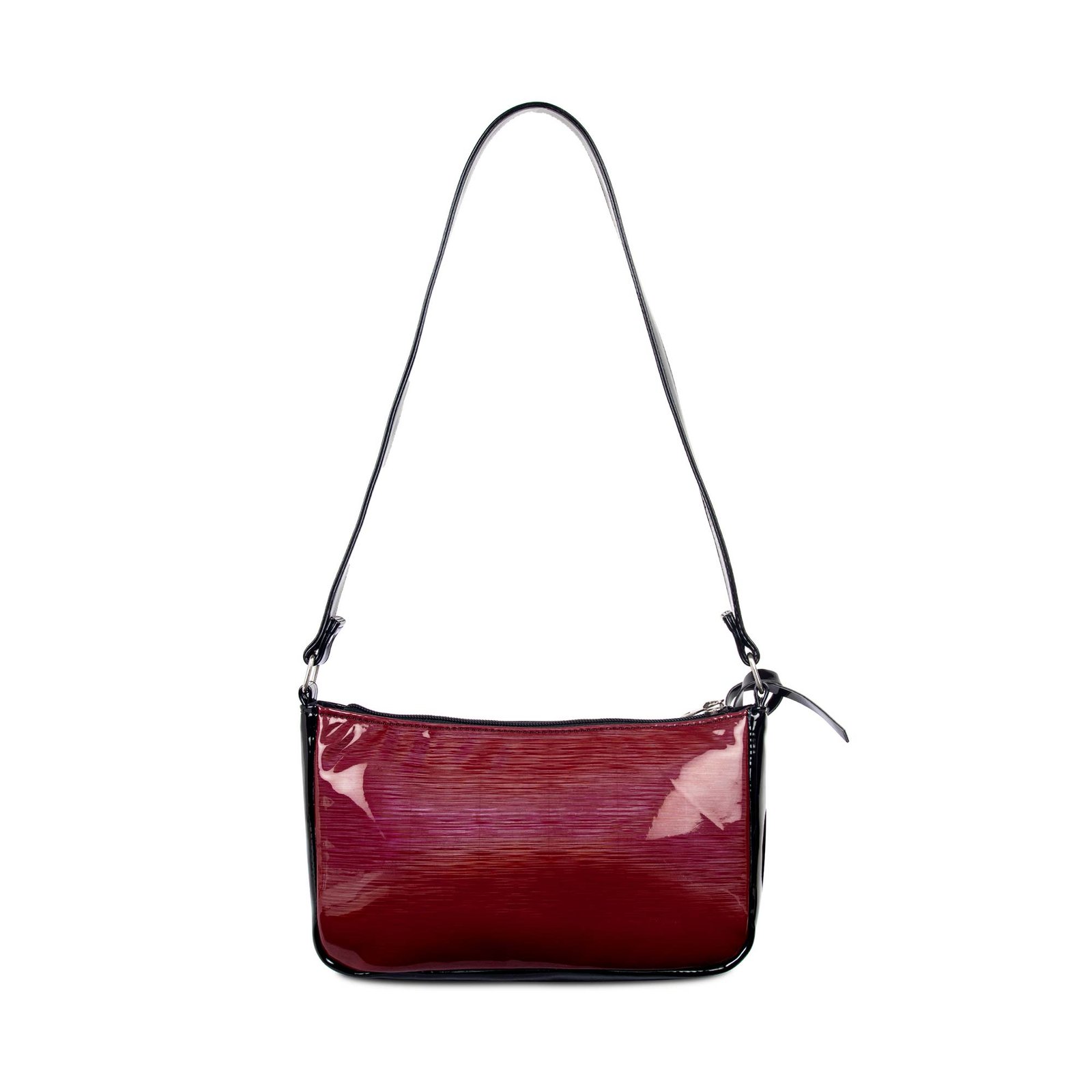 VASKA shimmer maroon baguette bag - Image 3
