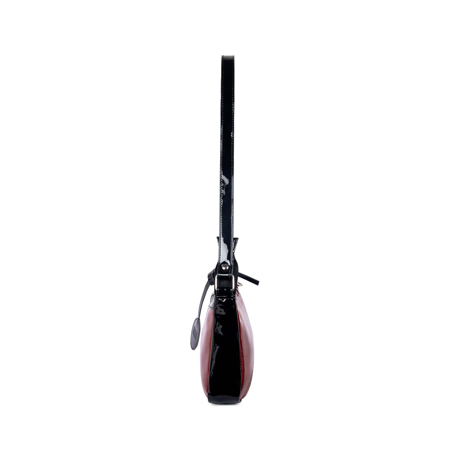 VASKA shimmer maroon baguette bag - Image 6