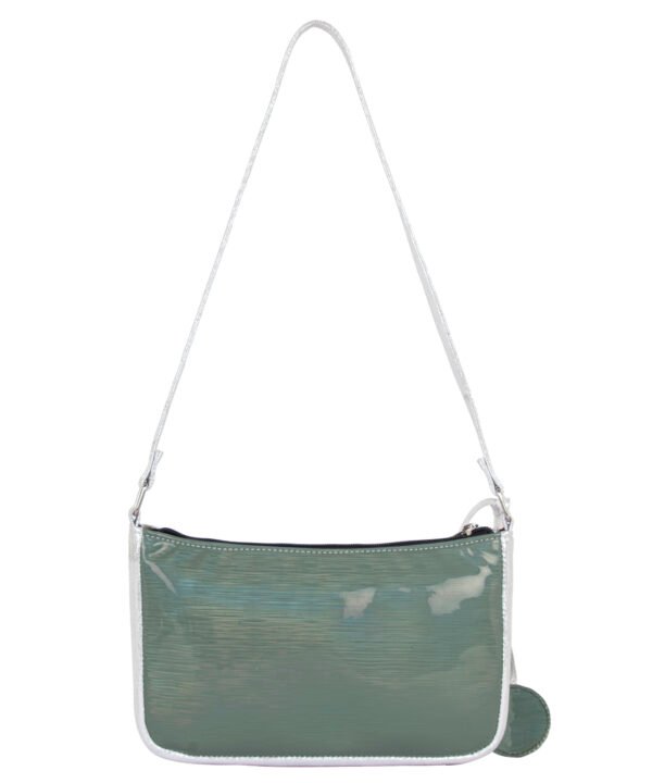 VASKA green-silver baguette bag - Image 3