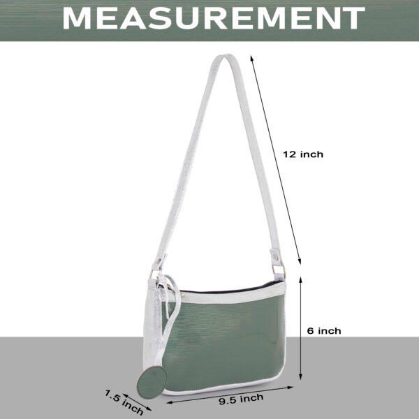VASKA green-silver baguette bag - Image 8
