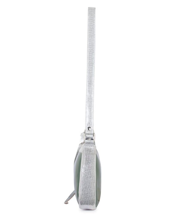 VASKA green-silver baguette bag - Image 6