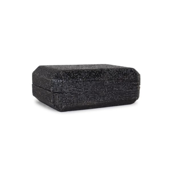 VASKA black party clutch bag with a sling strap - Image 4