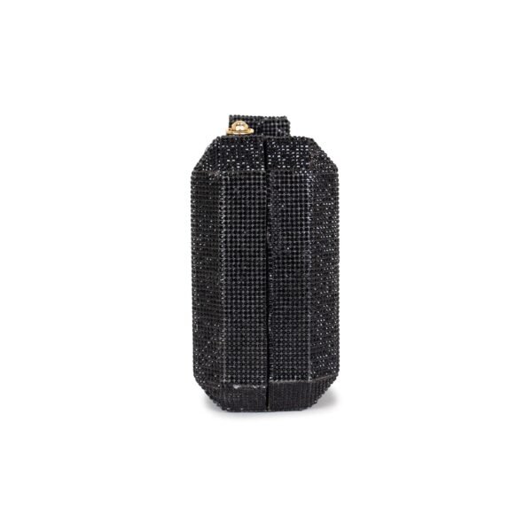 VASKA black party clutch bag with a sling strap - Image 5