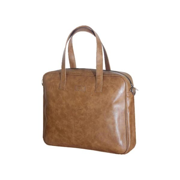VASKA classic tan unisex laptop bag - Image 6