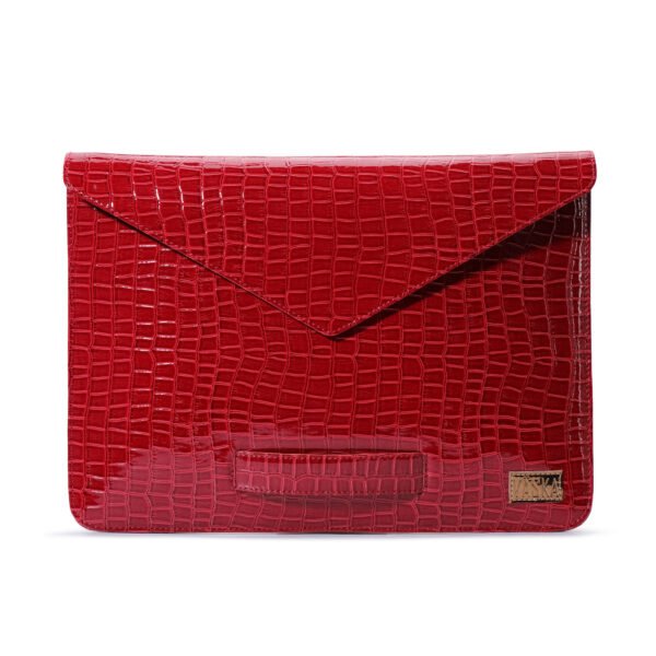 Vaska textured red unisex laptop sleeve