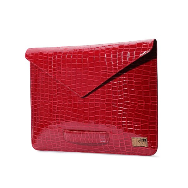 Vaska textured red unisex laptop sleeve - Image 4