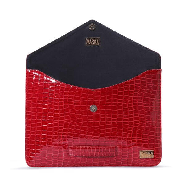 Vaska textured red unisex laptop sleeve - Image 3