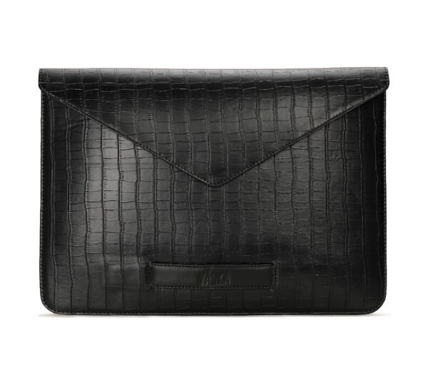VASKA textured black laptop sleeve - Image 2