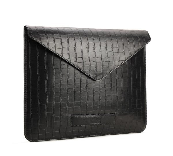 VASKA textured black laptop sleeve - Image 5
