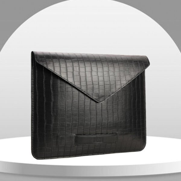 VASKA textured black laptop sleeve