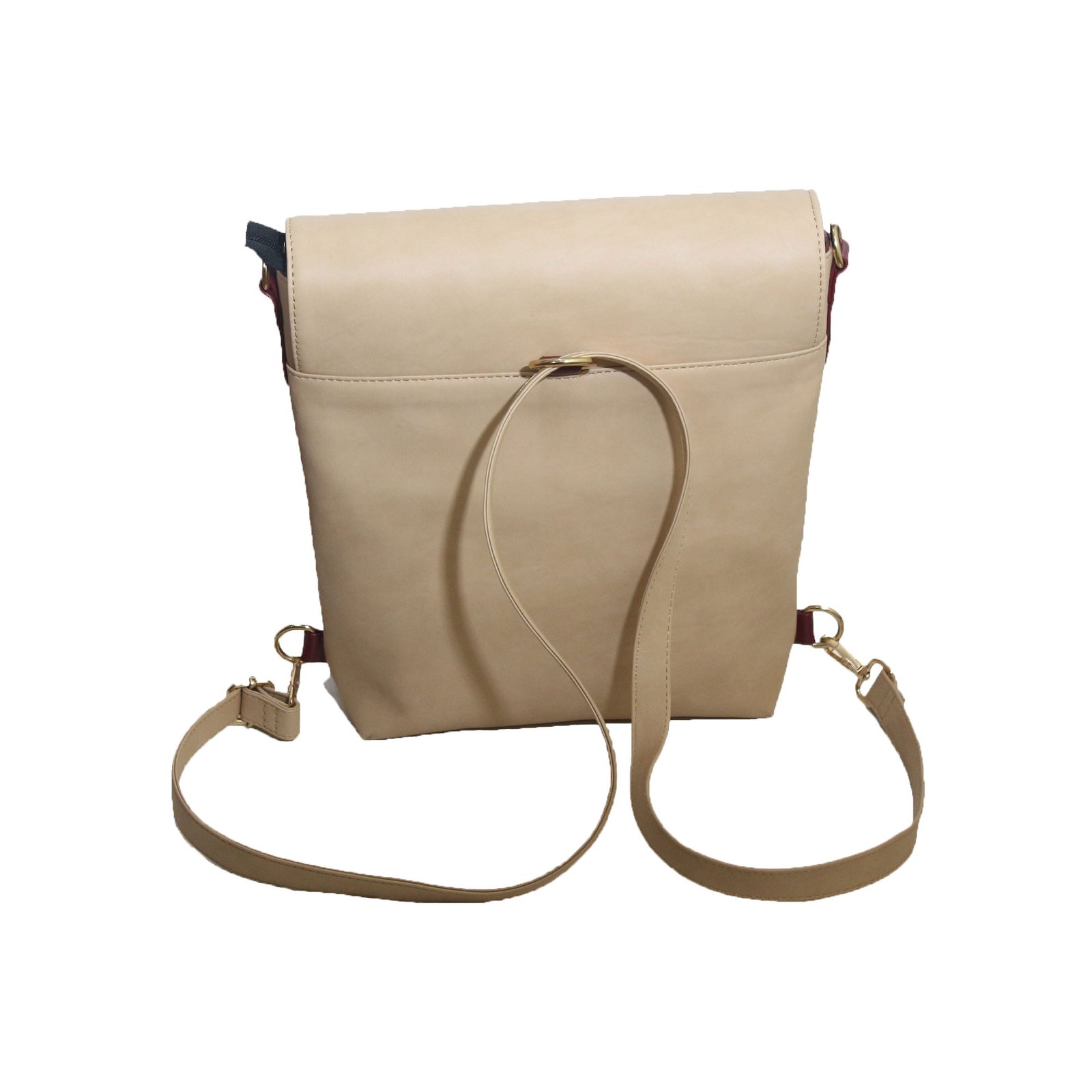 VASKA convertible backpack & sling bag - Cherry/beige - Image 2
