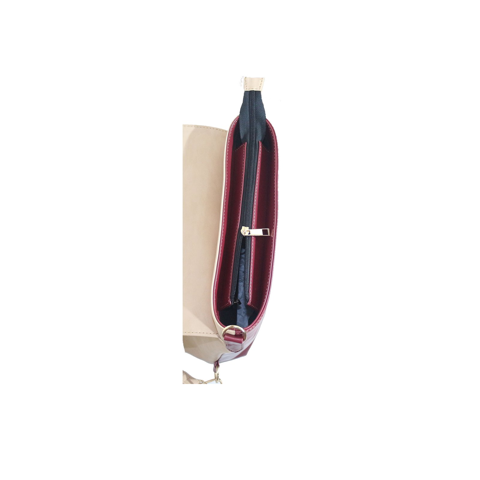 VASKA convertible backpack & sling bag - Cherry/beige - Image 5