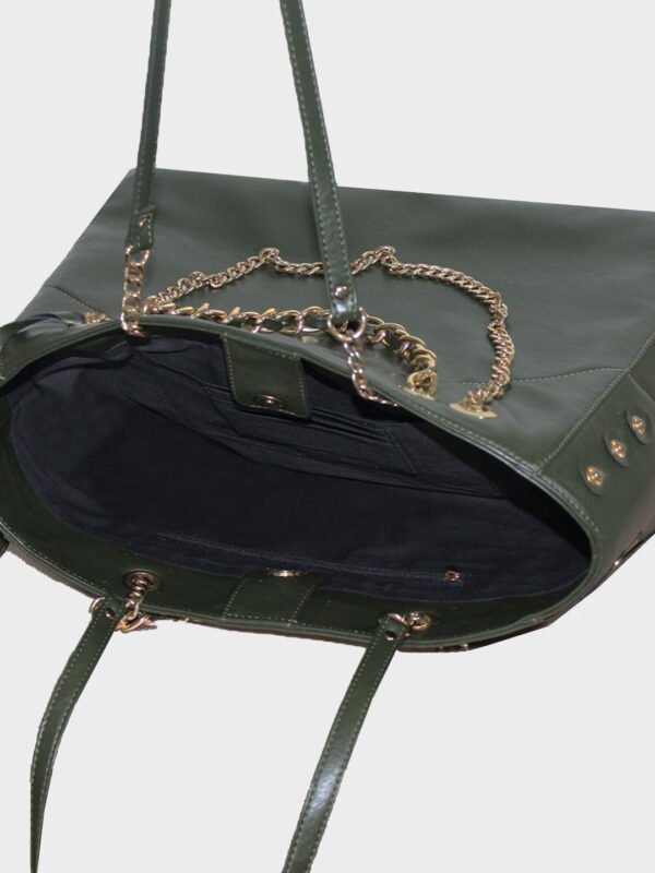 Vaska olive green tote bag - Image 5