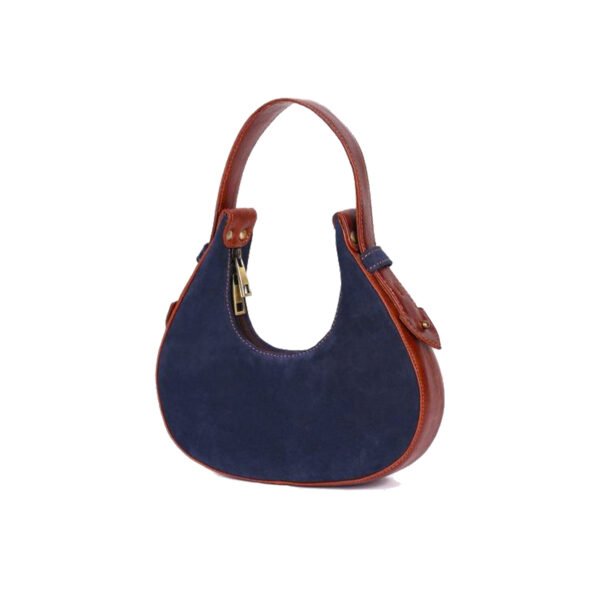VASKA genuine leather blue & tan satchel - Image 7