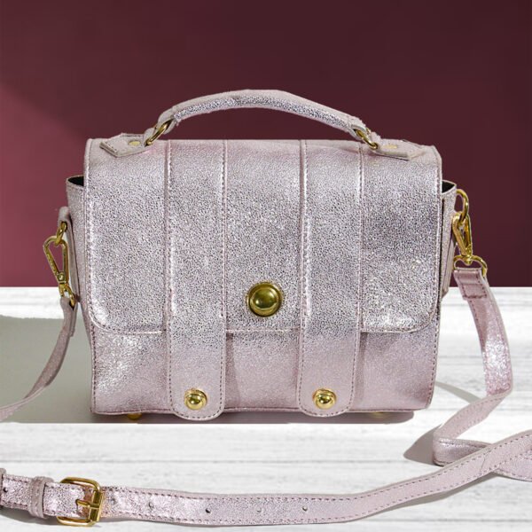 VASKA genuine leather pink satchel