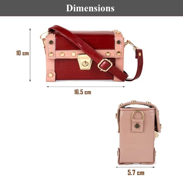 VASKA shimmer maroon sling box - Image 6