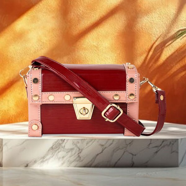 VASKA shimmer maroon sling box