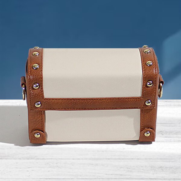VASKA cream and tan sling box - Image 2