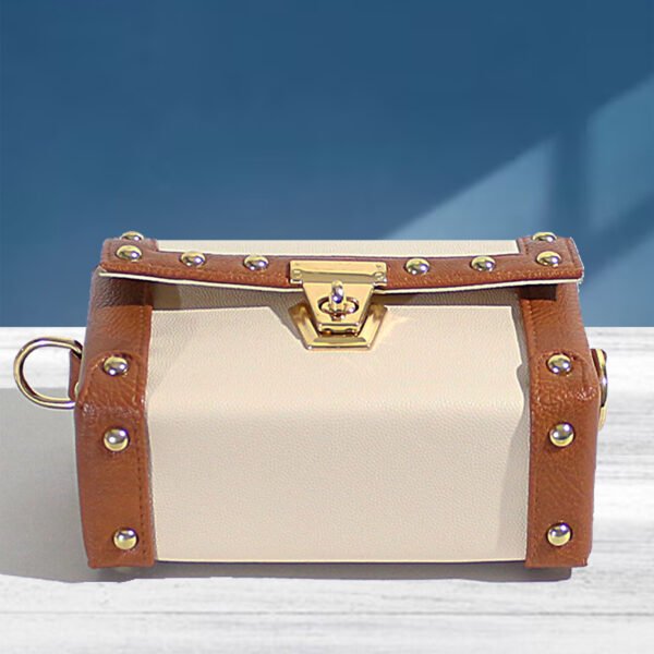 VASKA cream and tan sling box - Image 5