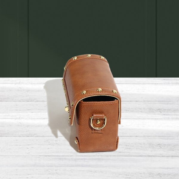 VASKA tan studded sling box - Image 4
