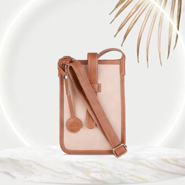 VASKA beige-tan mobile sling