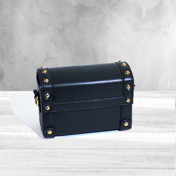 VASKA black studded sling box - Image 2