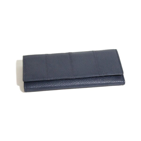 VASKA  genuine leather striped blue wallet - Image 5