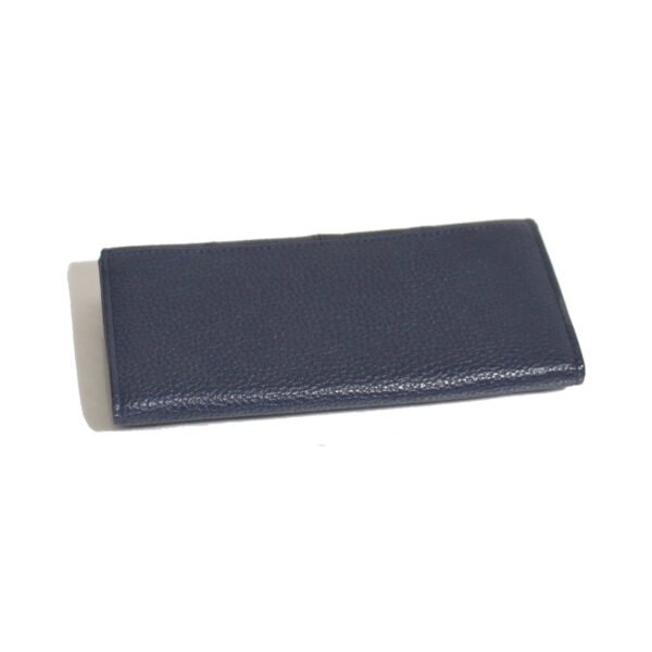 VASKA  genuine leather striped blue wallet - Image 2