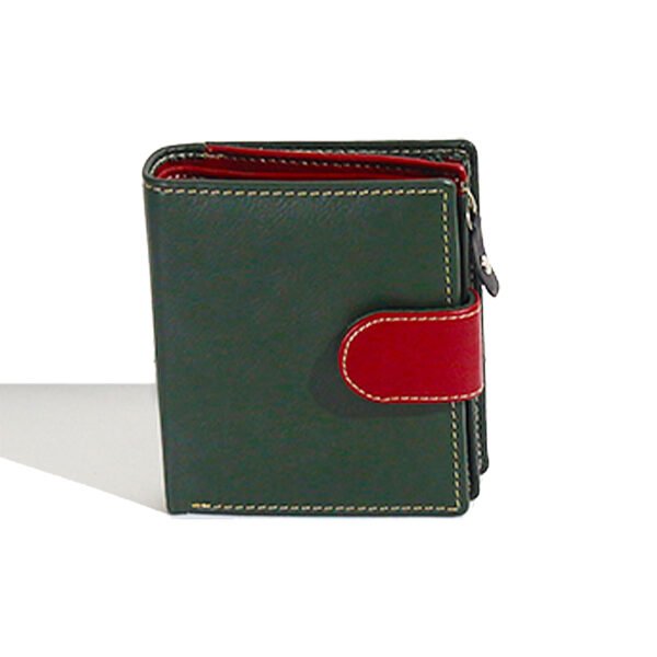VASKA  genuine leather small green bi-fold wallet - Image 7
