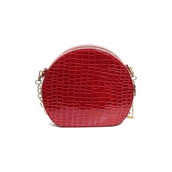 VASKA red round sling bag - Image 3